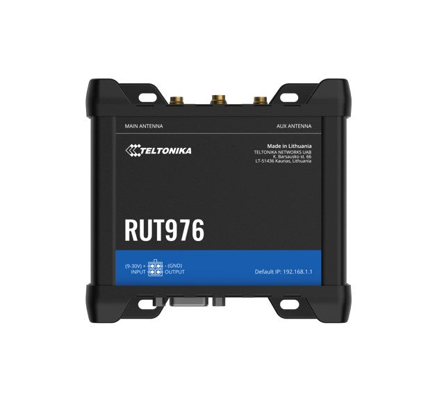 Teltonika RUT976 Redcap 5G Router, Dual-SIM, WAN Failover with 4x Ethernet Ports, Backward Compatible with 4G LTE Cat 4, 2-Ye
