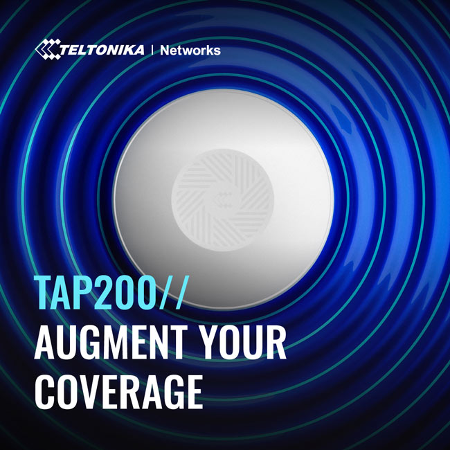 Teltonika TAP200 Wi-Fi 5 Access Point, Dual Band Wi-Fi, Supporting speeds of up to 1000 Mbps and PoE-in Functionality, PSU ex (4)
