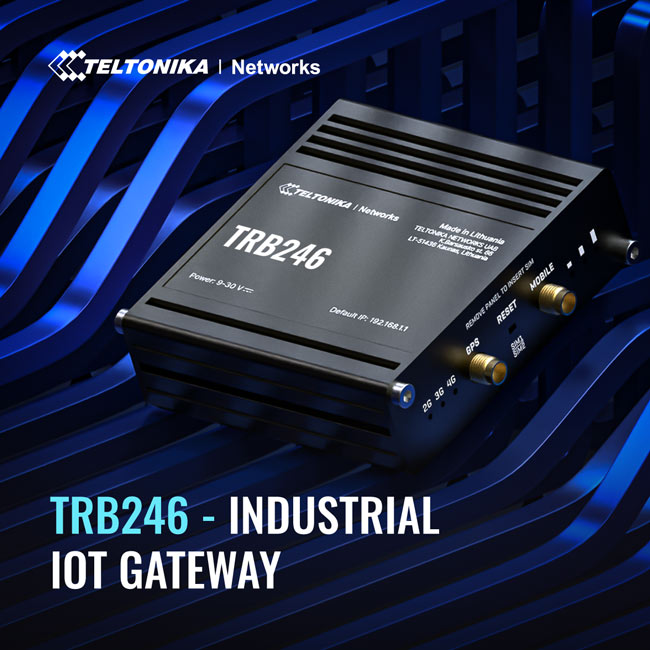 Teltonika TRB246 Industrial IoT Gateway, 4G/LTE(Cat 4), Dual SIM, Auto-Failover, Backup WAN, Supports DNP3, DLMS, Modbus, PSU excluded By Teltonika - Buy Now - NZ $454.08 At The Tech Geeks New Zealand