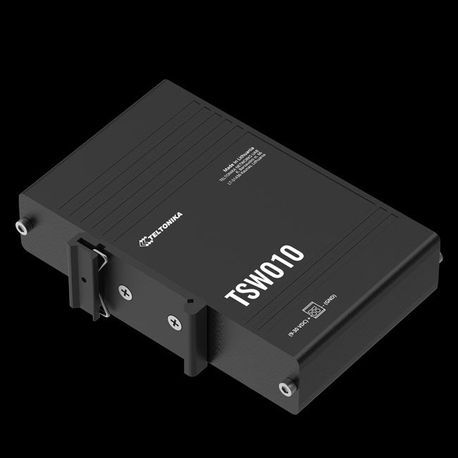 Teltonika TSW010 DIN Rail Ethernet Switch, 5x Ethernet Ports with speeds of up to 100 Mbps, Integrated DIN Rail Bracket, Plug and Play, PSU excluded By Teltonika - Buy Now - NZ $73.78 At The Tech Geeks New Zealand