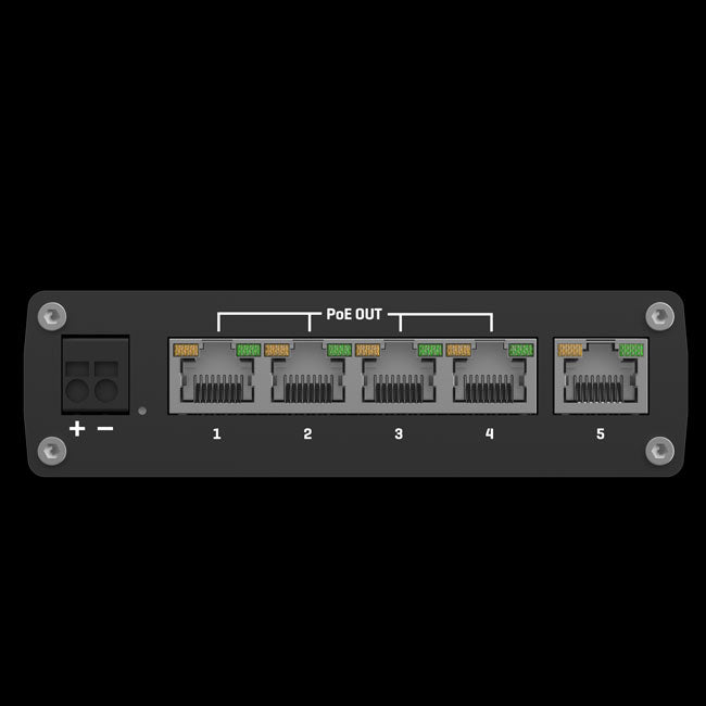 Teltonika TSW101 Automotive POE+ Switch, 4x PoE Ports, 5 x Gigabit Ethernet Ports with speeds of up to 1000 Mbps, PSU exclude (3)