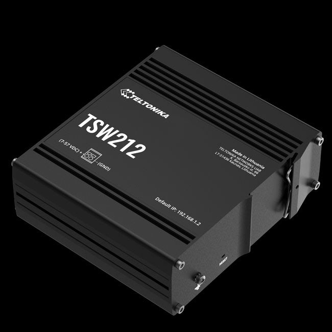 Teltonika TSW212 Managed Ethernet Switch, L2 with additional L3 Features, Supports Profinet, 8 x Gigabit Ethernet Ports, 2 x (4)