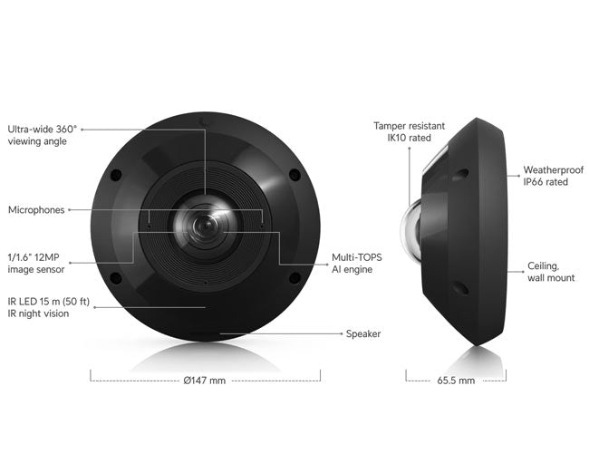 UVC-G6-Pro-360-B Ubiquiti UniFi Protect Camera G6 Pro 360 (Black) (12)