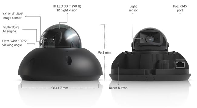 UVC-G6-Dome-B Ubiquiti UniFi Protect Camera G6 Dome (Black) By Ubiquiti - Buy Now - NZ $681.32 At The Tech Geeks New Zealand