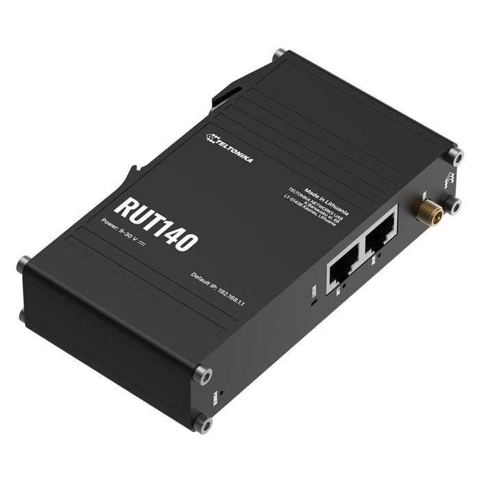 Teltonika RUT140 Industrial Ethernet Router, Wi-Fi 4, 1x3-Pin Power Connector, Integrated DIN rail bracket, Remote Management, PSU excluded By Teltonika - Buy Now - NZ $151.01 At The Tech Geeks New Zealand