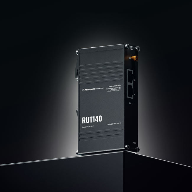 Teltonika RUT140 Industrial Ethernet Router, Wi-Fi 4, 1x3-Pin Power Connector, Integrated DIN rail bracket, Remote Management, PSU excluded By Teltonika - Buy Now - NZ $151.01 At The Tech Geeks New Zealand