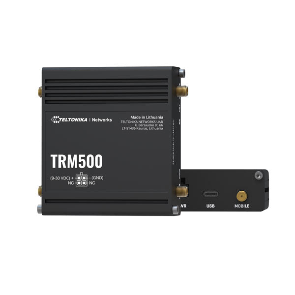 Teltonika TRM500 Industrial Cellular Modem, 5G (3.4 Gbps) & 4G (Cat19), with USB Type-C, PSU included