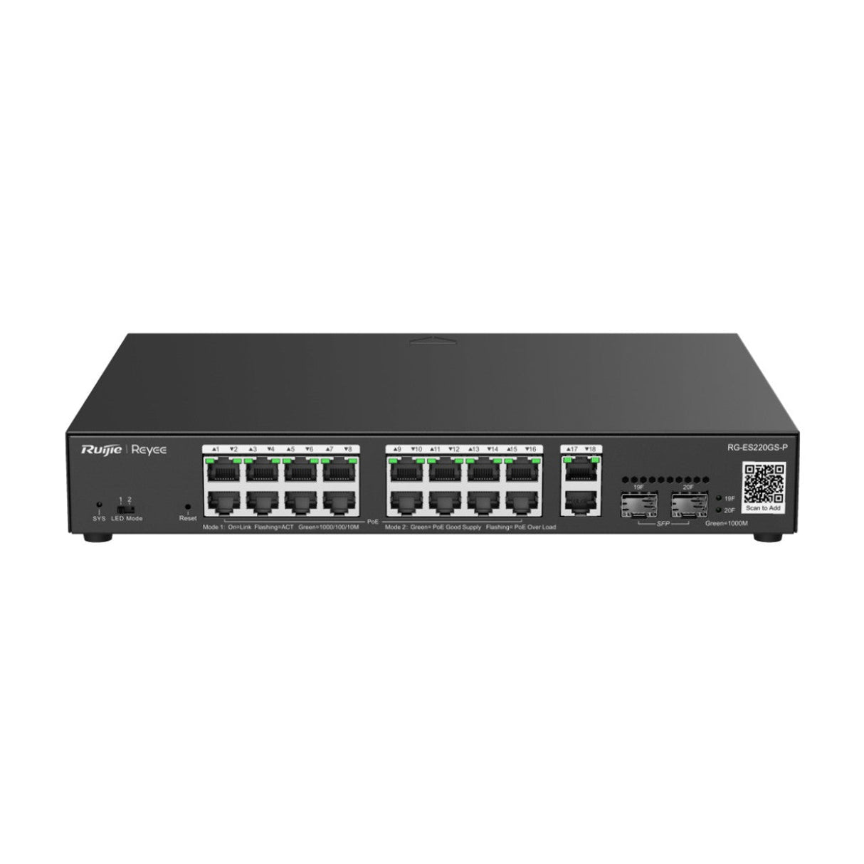 RG-ES220GS-P Ruijie Reyee 20 Port (16 Port PoE+) Switch By Ruijie - Buy Now - NZ $544.50 At The Tech Geeks New Zealand