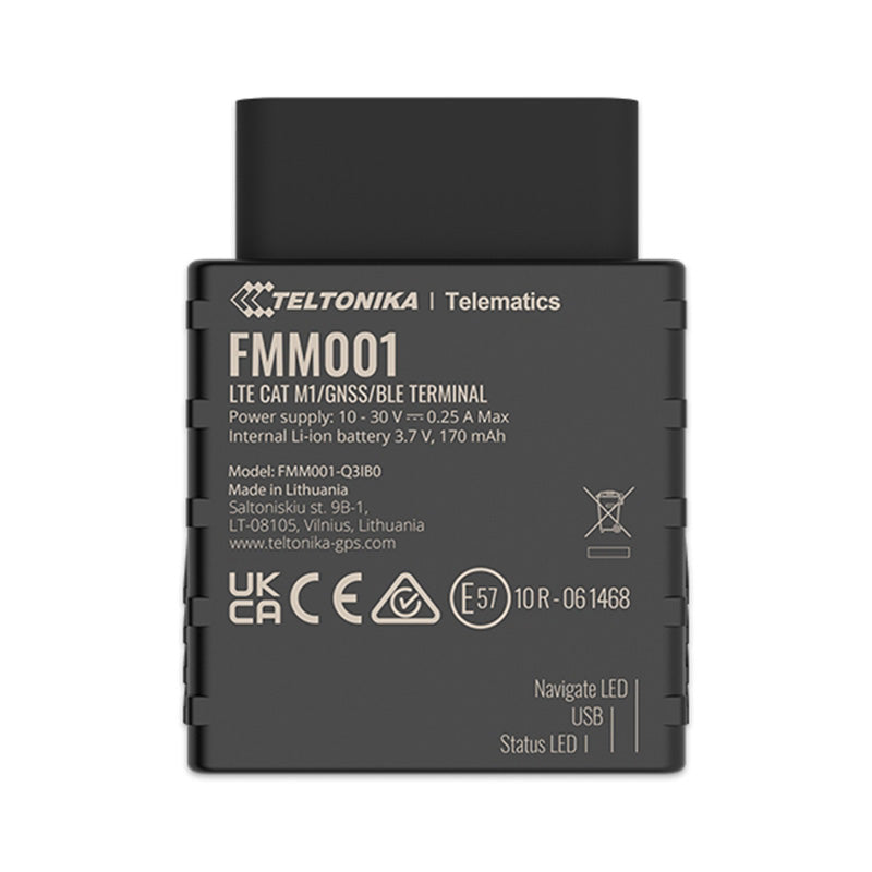 FMM001 Teltonika LTE CAT M1/GNSS/BLE Plug and Play OBD Tracker