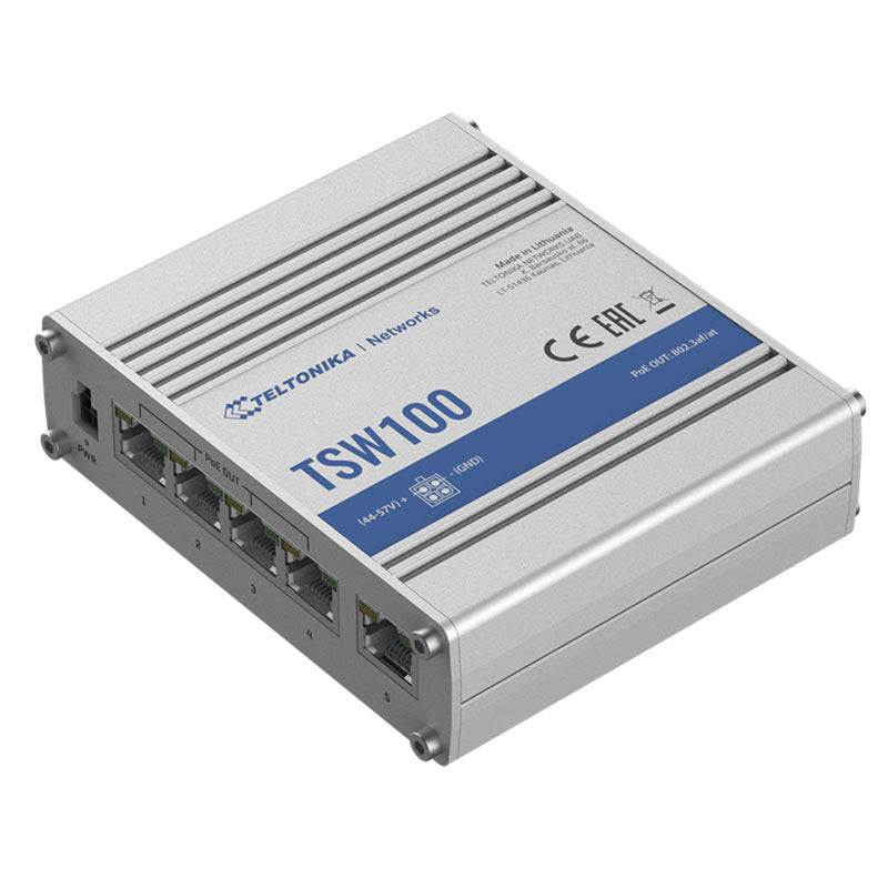 TSW100 Teltonika Unmanaged PoE+ Switch