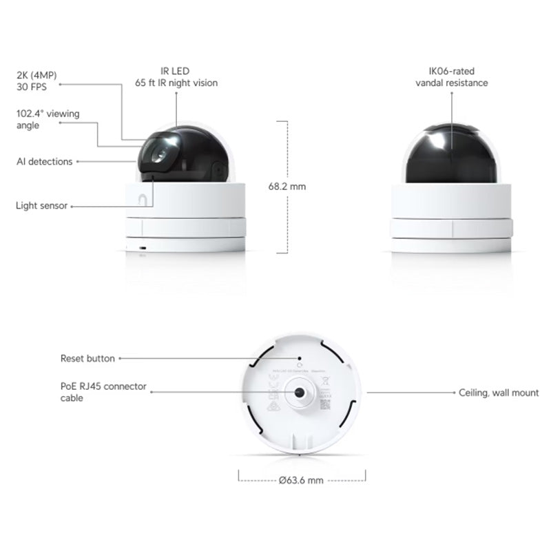 UVC-G5-Dome-Ultra Ubiquiti UniFi Protect Camera G5 Dome Ultra (12)