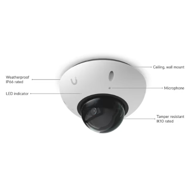 UVC-G6-Dome-W Ubiquiti UniFi Protect Camera G6 Dome (White) (10)