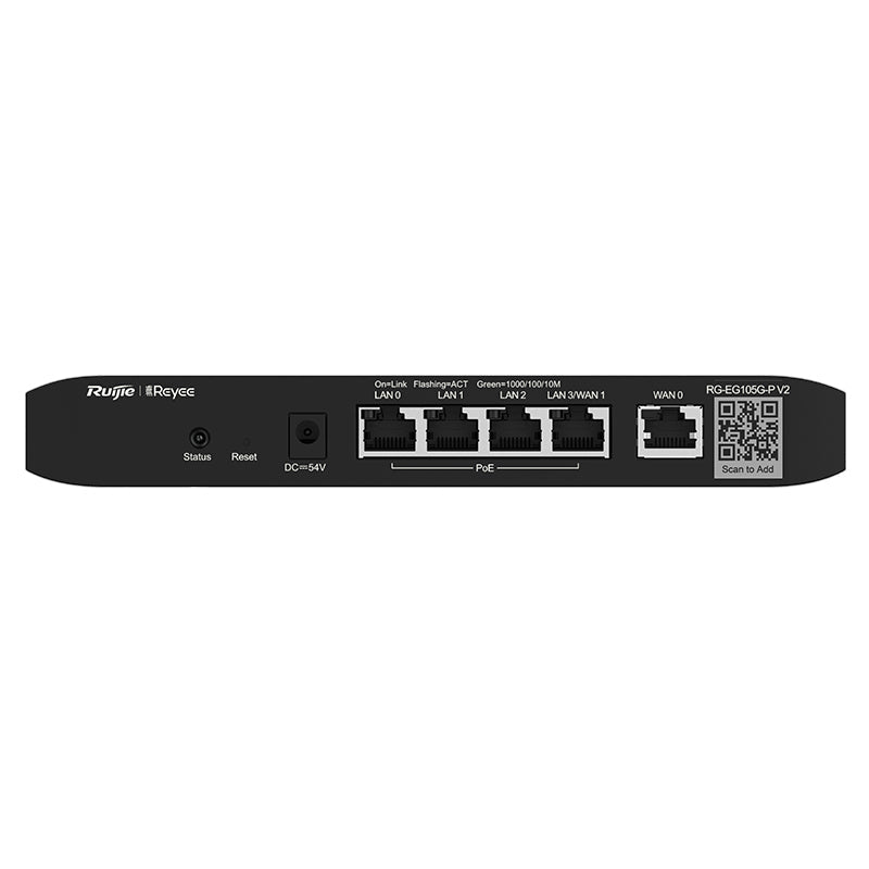 RG-EG105G-P Ruijie Reyee Cloud Managed PoE Router By Ruijie - Buy Now - NZ $274 At The Tech Geeks New Zealand