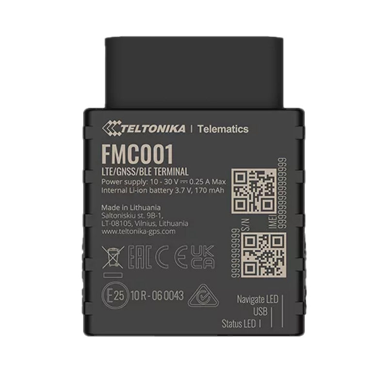 FMC001 Teltonika LTE/GNSS/BLE Plug and Play OBD Tracker