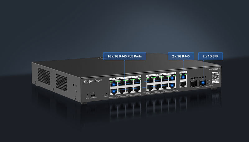 RG-ES220GS-P Ruijie Reyee 20 Port (16 Port PoE+) Switch By Ruijie - Buy Now - NZ $544.50 At The Tech Geeks New Zealand