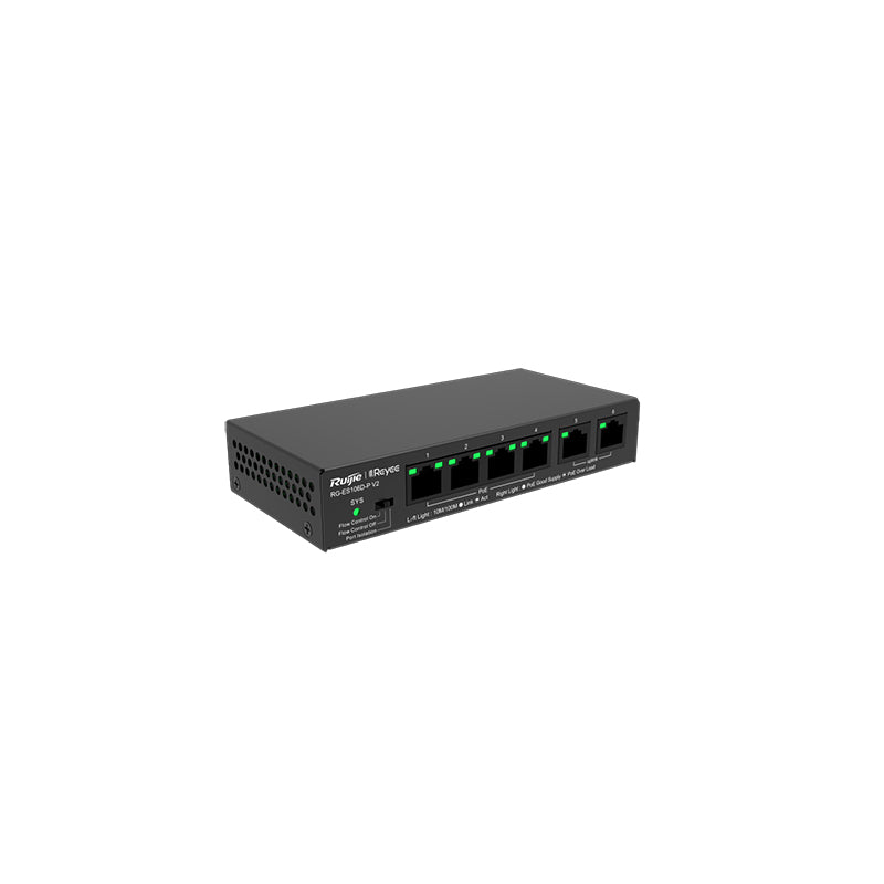 RG-ES106D-P V2 Ruijie Reyee 6 Port 100Mb/s Switch By Ruijie - Buy Now - NZ $93.17 At The Tech Geeks New Zealand