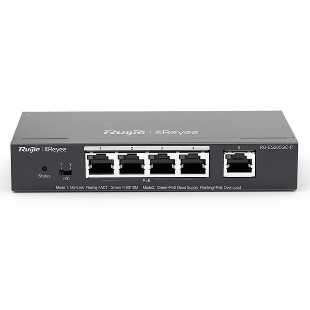 RG-ES205GC-P Ruijie Reyee 5 Port PoE+ Switch By Ruijie - Buy Now - NZ $161 At The Tech Geeks New Zealand