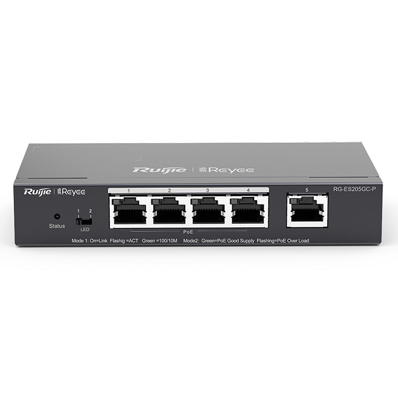 RG-ES205GC-P Ruijie Reyee 5 Port PoE+ Switch By Ruijie - Buy Now - NZ $161 At The Tech Geeks New Zealand