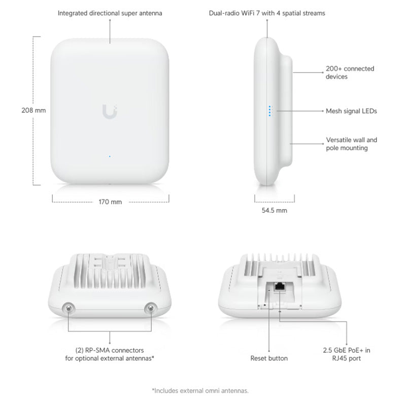 U7-Outdoor Ubiquiti Unifi Wireless 7 Outdoor Access Point By Ubiquiti - Buy Now - NZ $466.20 At The Tech Geeks New Zealand