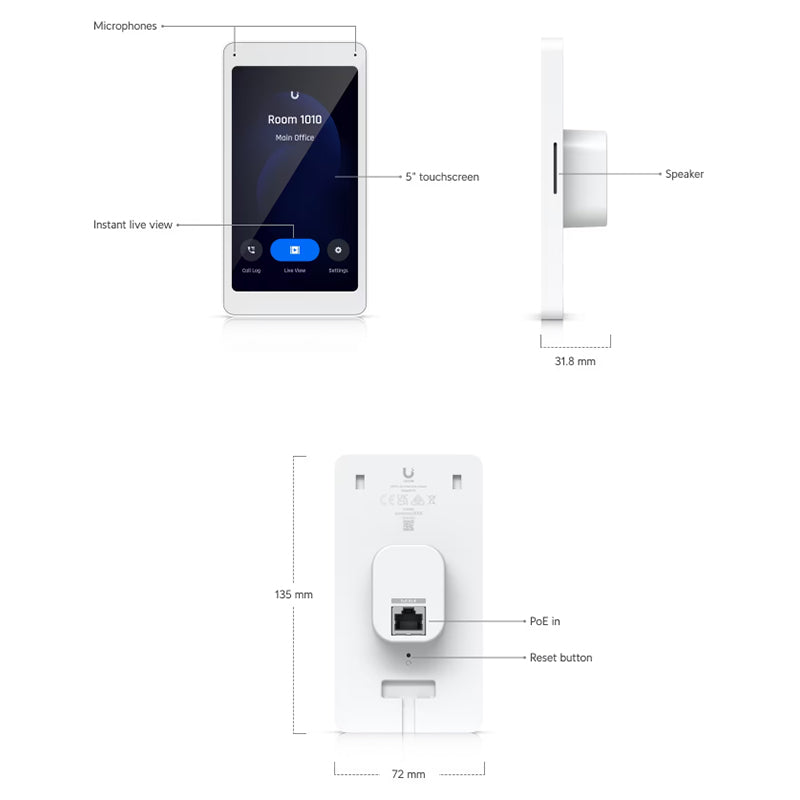 UA-Intercom-Viewer Ubiquiti UniFi Access Intercom Viewer By Ubiquiti - Buy Now - NZ $345.89 At The Tech Geeks New Zealand